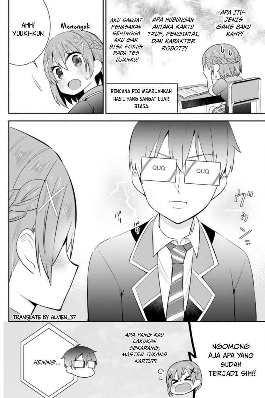 The Cute Girl Sitting Next to Me Is Trying to Make Me Fall in Love With Her as a Way to Ridicule Me Chapter 11 Bahasa Indonesia